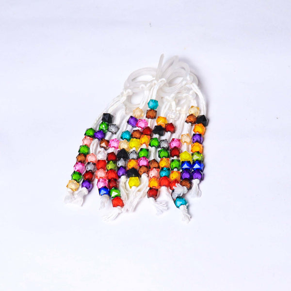 Rainbow Tawaf Tasbeeh – 7-Bead Multi-Color Plastic