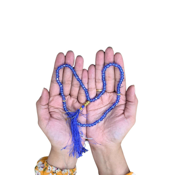 100 Beads Tabeeh (Blue Crystal)