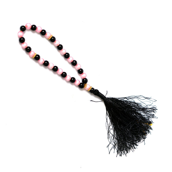 Tasbeeh 33 Beads (Pink & Black)