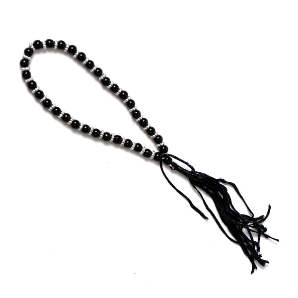 Tasbeeh 33 Beads (Black & Silver )