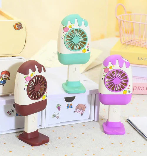 Popsicle Ice Cream Rechargeable Hand Fan – Kids Umrah Companion
