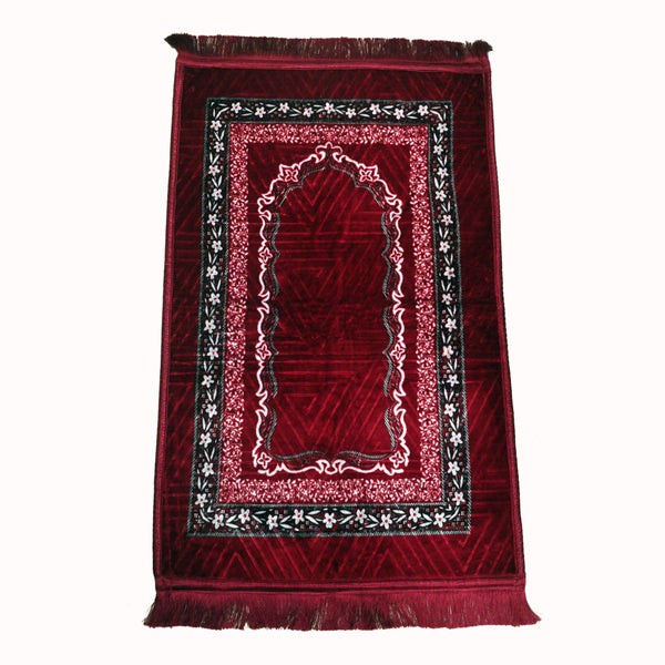 Elegant Design Red Ja-e-Namaz – Perfect Post-Umrah Gift