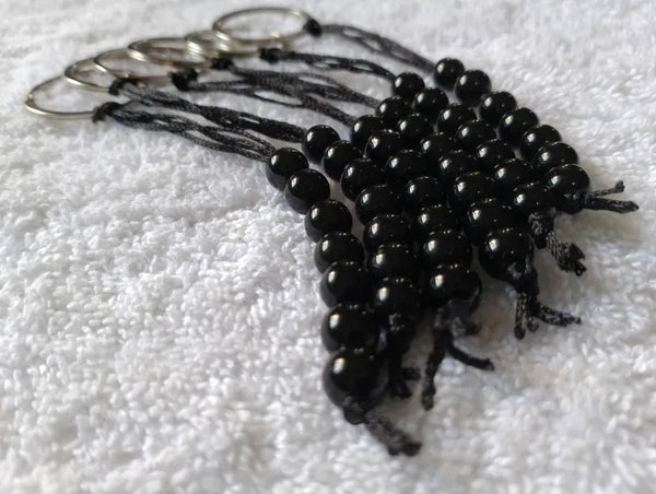 Black Marble Tawaf Tasbeeh – 7 Beads